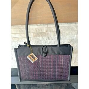 Baskets Of Cambodia Custom Woven Zip Tatami Seagrass Handmade Tote Purse Handbag